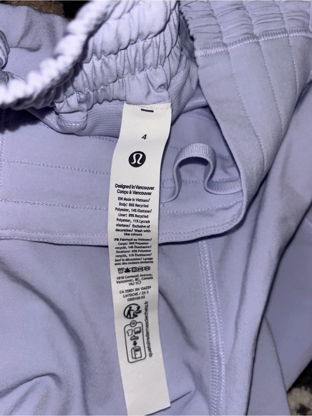Lavender lululemon shorts!